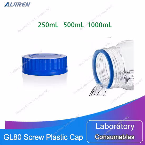 Pyrex Round Wide-Mouth Media Storage Bottles with GLS80 Screw Cap