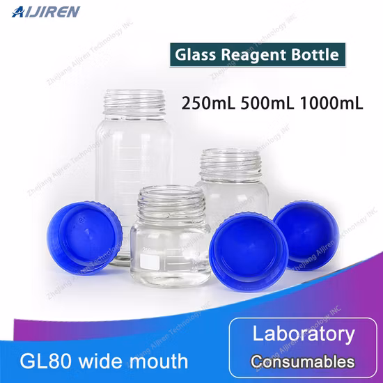 Pyrex Round Wide-Mouth Media Storage Bottles with GLS80 Screw Cap