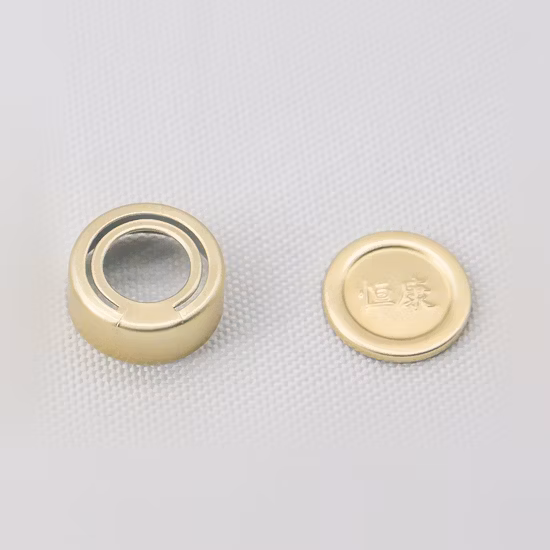 Tampa destacável de alumínio de 16 mm para uso oral com logotipo